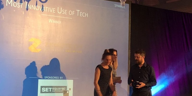 Zenotech wins the Most Innovative Use of Tech Award at The SPARKies 2019